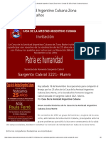 Casa de La Amistad Argentino Cubana Zona Norte - Cumple 25 Años - Radio Cadena Nacional