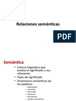 Bachillerato. Ppt. Relaciones Semanticas 2018