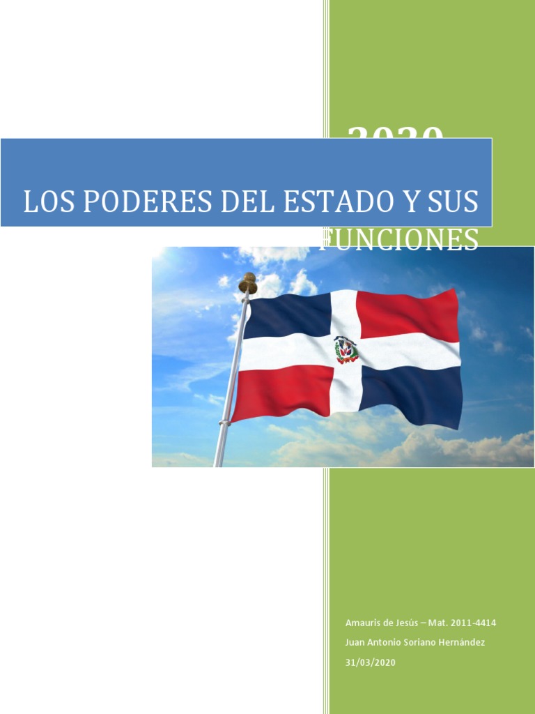 Los Poderes Del Estado y Sus Funciones - Trabajo Final | PDF ...