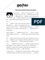 Simple Past Tense Harry Potter Worksheet Templates Layouts - 102364