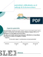 Psicomotricidad y Dificultades en El Aprendizaje de La