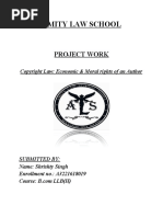 Amity Law School: Project Work