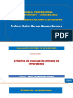 Criterios de Evaluación de Inversiones F Mat. Aplic. Neg. Upao 2021 I