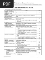 TAX-401: Percentage TAX (P 1) : - T R S A