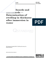 BS en 317-1993 (1999) Particleboards And. Fibreboards - . Determination Of. Swelling in Thickness. After Immersion In. Water.