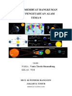 Tugas Membuat Rangkuman Ilmu Pengetahuan Alam Tema 8: NAMA: Vania Theola Simanullang Kelas: Vi E