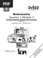 Quarter 1-Module 3: Mathematics