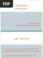 Databases Laboratory 1: Marin Iuliana