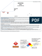 Acetato de Etilo Tarjeta de Emergencia