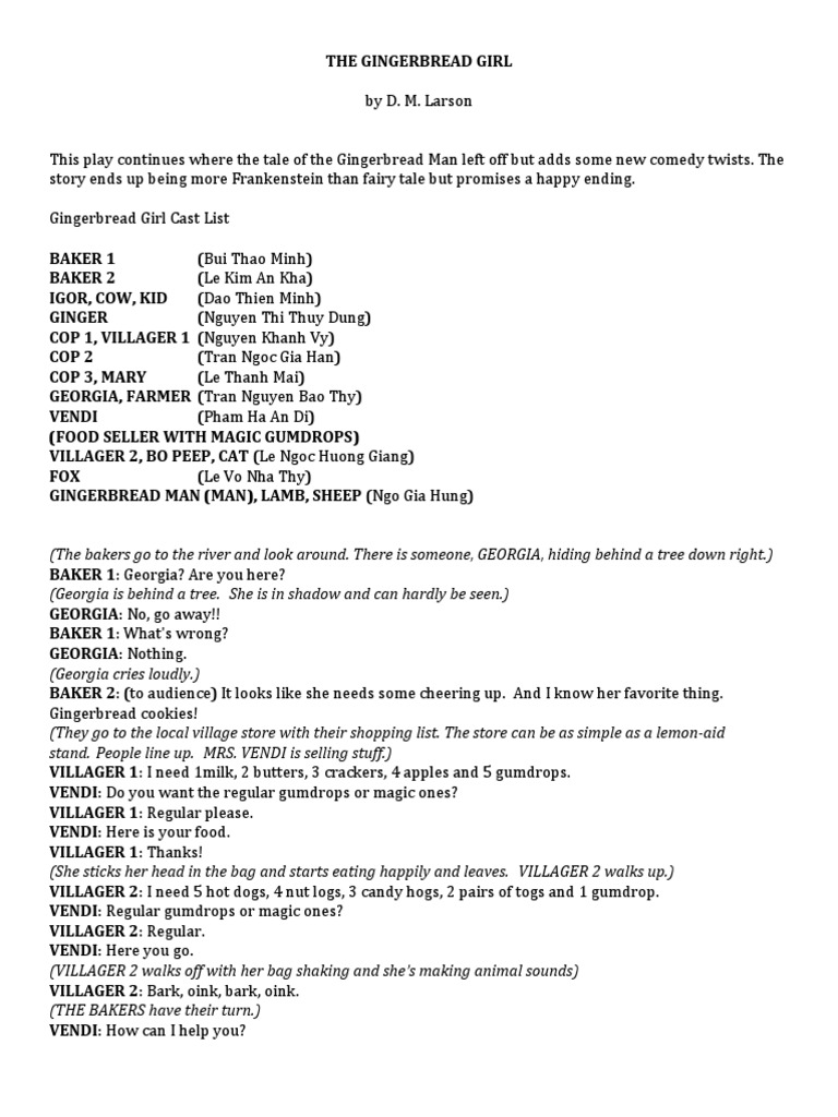 THE GINGERBREAD GIRL 3+4+ (Final) PDF