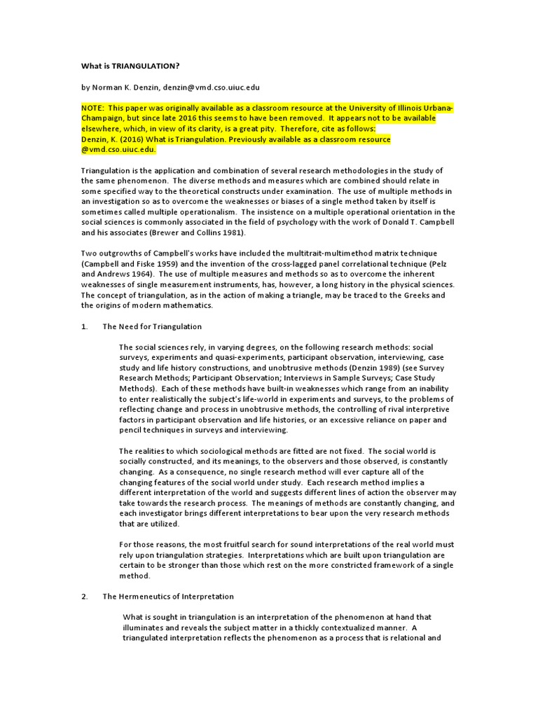 Understanding Triangulation in Research | PDF | Social Science | Science