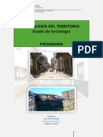 Programa Sociología del territorio España