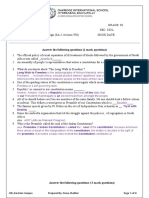 SA-2 Revision Worksheet Grade 9 - Constitutional Design