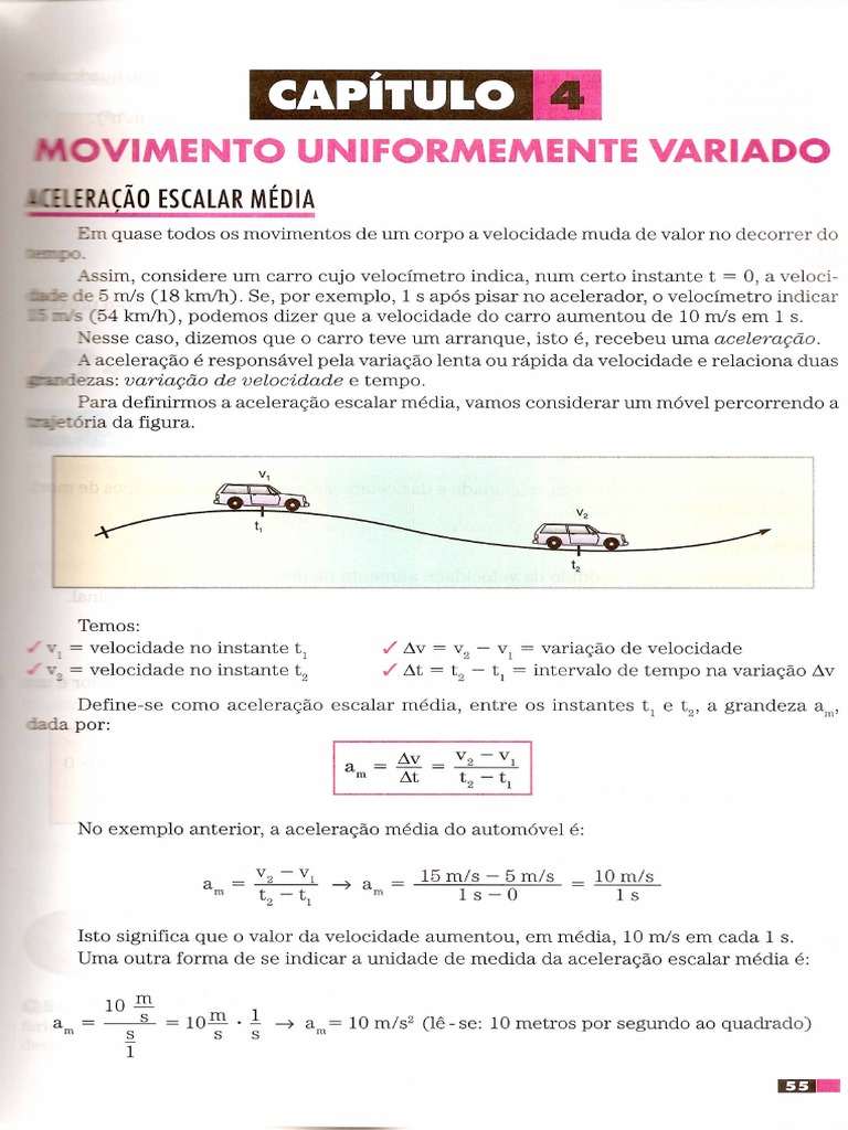 Movimento Uniformemente Variado | PDF