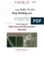 Jefferson Public Works Shop Building 2011: Operation and Maintenance Manuals