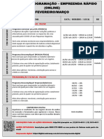 Agenda Sebrae Regional SJC - Fevereiro e Marco - 2021