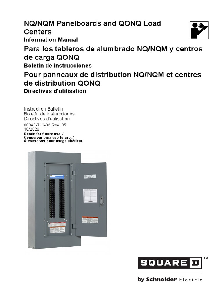 NQ/NQM Panelboards and QONQ Load Centers para Los Tableros de Alumbrado ...