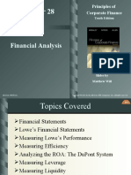 Financial Analysis: Principles of Corporate Finance