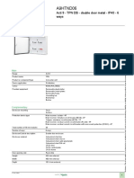 Product datasheet for 6-way double door metal enclosure