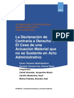 Pretenciones, La Declaracion Contraria A Derecho