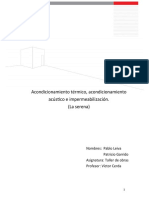 Informe Acondicionamiento Termco, Acustico e Impermeabilizacion