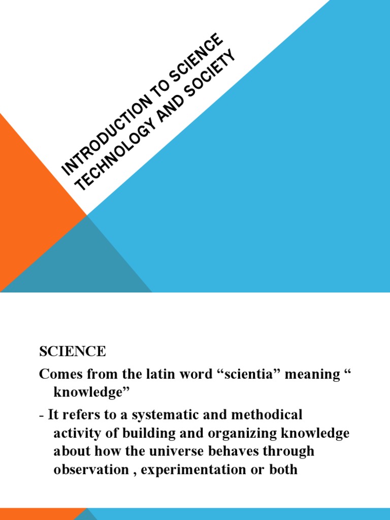 Introduction To Science Technology and Society | PDF | Science | Sociology