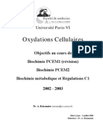 Oxydations Cellulaires