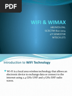 Wifi & Wimax: Arunita Pal GCECTM-R20-2004 2 Semester Mtech. (It)