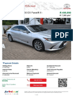 SMG Toyota Hillcrest - 2020 - Silver - Lexus - ES 250 EX Facelift II - 27 Oct 2020