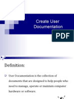 Create User Documentation