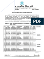 Notice To Candidates For Document Verification