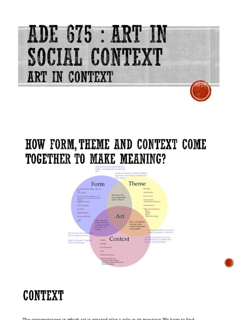 Art in Context PDF Style The Arts