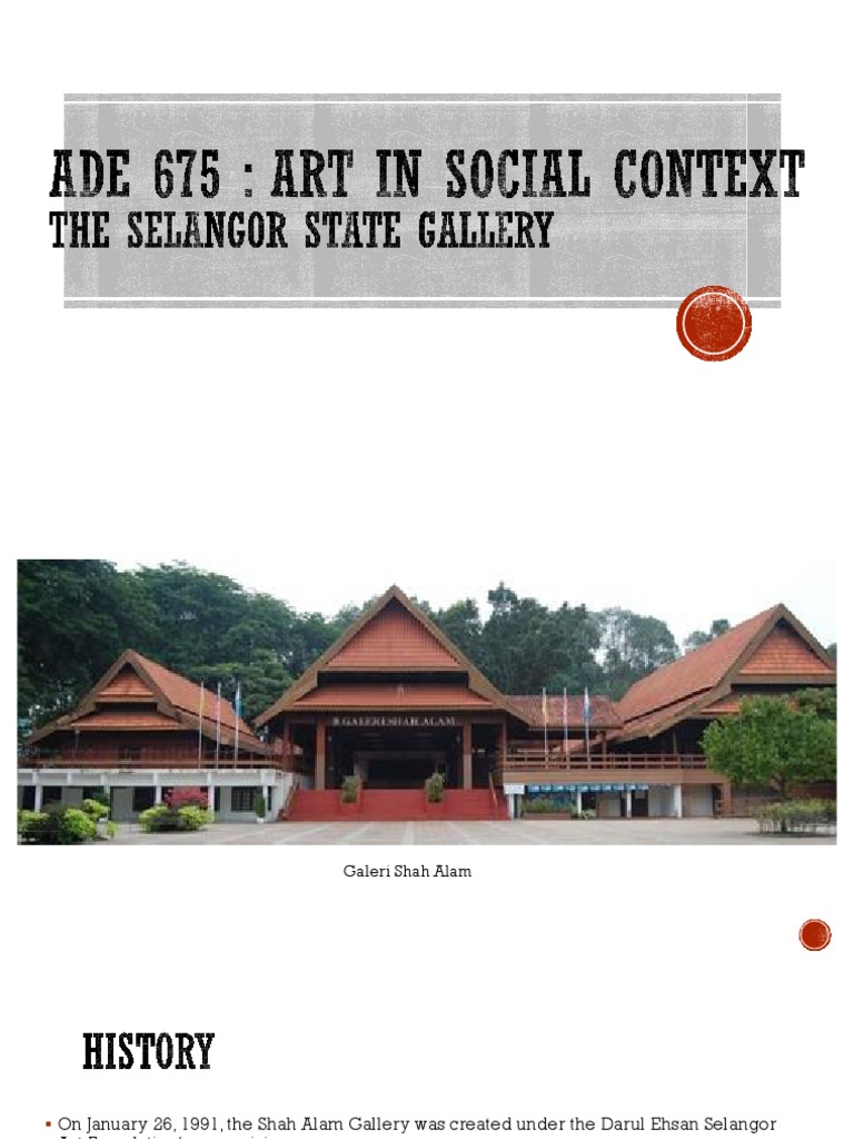 The Selangor State Gallery Pdf The Arts Aesthetics