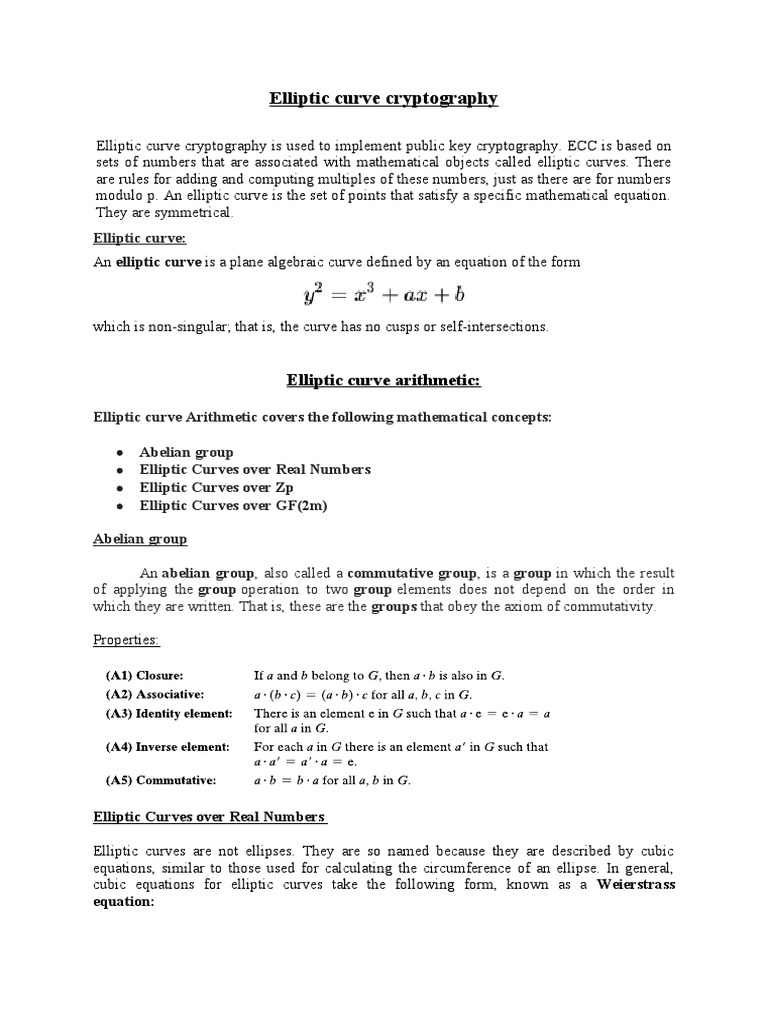 Understanding Elliptic Curve Cryptography | PDF | Key (Cryptography ...