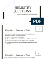 Chemistry All Chapter Most Important Questions