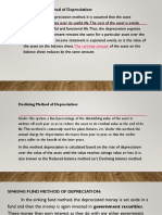 Straight Line Method of Depreciation:: The Carrying Amount