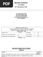 (17CS82) 8 Semester CSE: Big Data Analytics