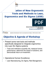 Application of New Ergonomic Tools and Methods To Lean, Ergonomics and Six Sigma (LESS)