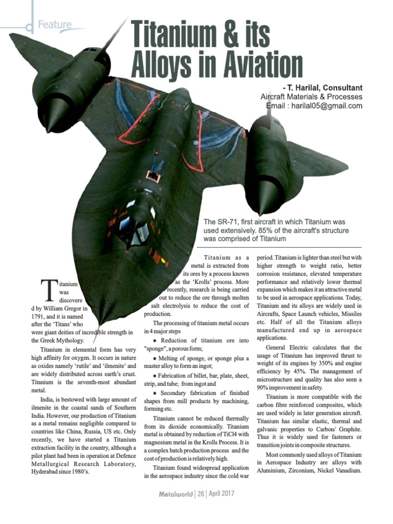 Titanium and Its Alloys PDF Titanium Alloy