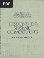 Lessons in Seismic Computing - A Memorial T - Morris Miller Slotnick