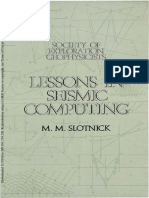 Lessons in Seismic Computing - A Memorial T - Morris Miller Slotnick