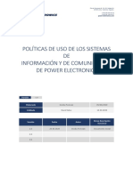 Politica de Uso de Servicios y Recursos Informaticos de Power Electronics - 1.0