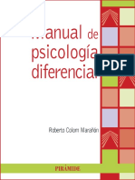 Manual de Psicología Diferencial - Roberto Colom Marañón