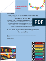Parent Communications Letter