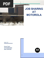 Job Sharing AT Motorola Job Sharing AT Motorola: July 27