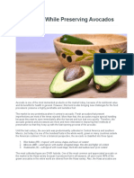 Challenges While Preserving Avocados