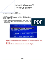 How To Install Windows OS On Free DOS Platform: 1. Requirements