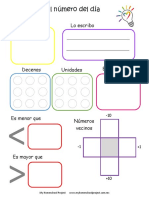 Plantilla el número del día primaria