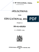 J A Richey, Selections From Educational Records, Part II, 1840-59 - Contents