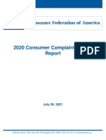 Top 2020 Consumer Complaints Report